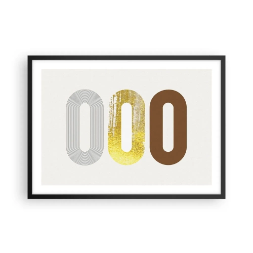 Poster in een zwarte lijst - Oooo! - 70x50 cm