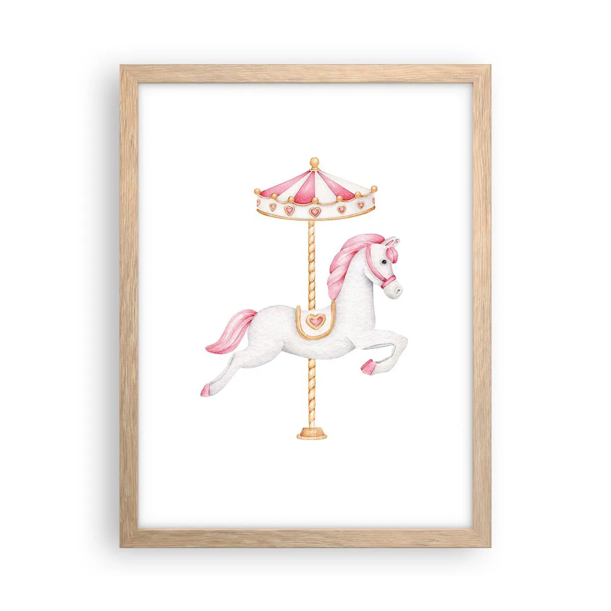 Een poster in een licht eiken lijst - Hij raakte de grond rennend - 30x40 cm