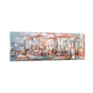 Schilderen op glas - Pastel vakantie - 90x30 cm