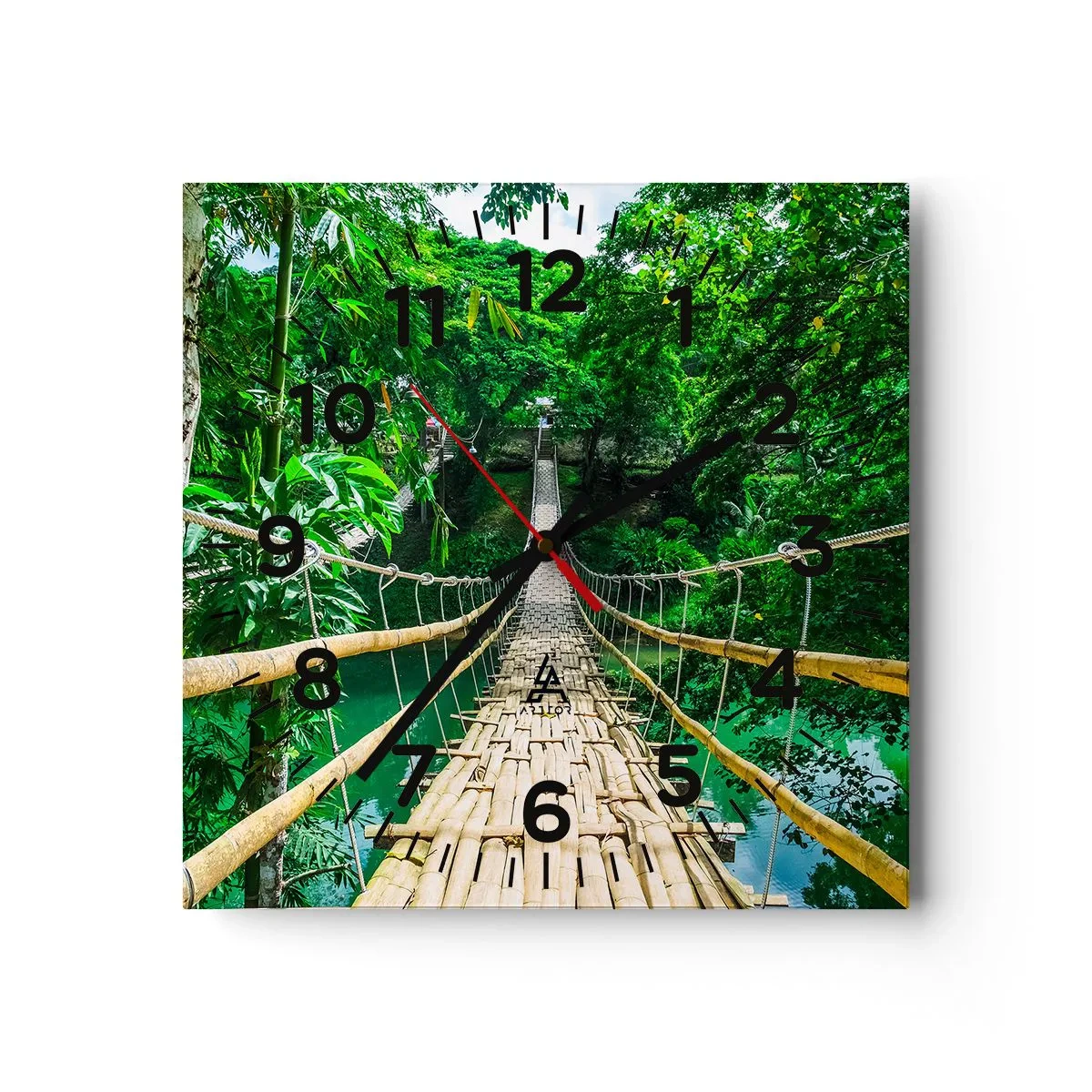 Wandklok - Klok - Apenbrug over de green - 30x30 cm