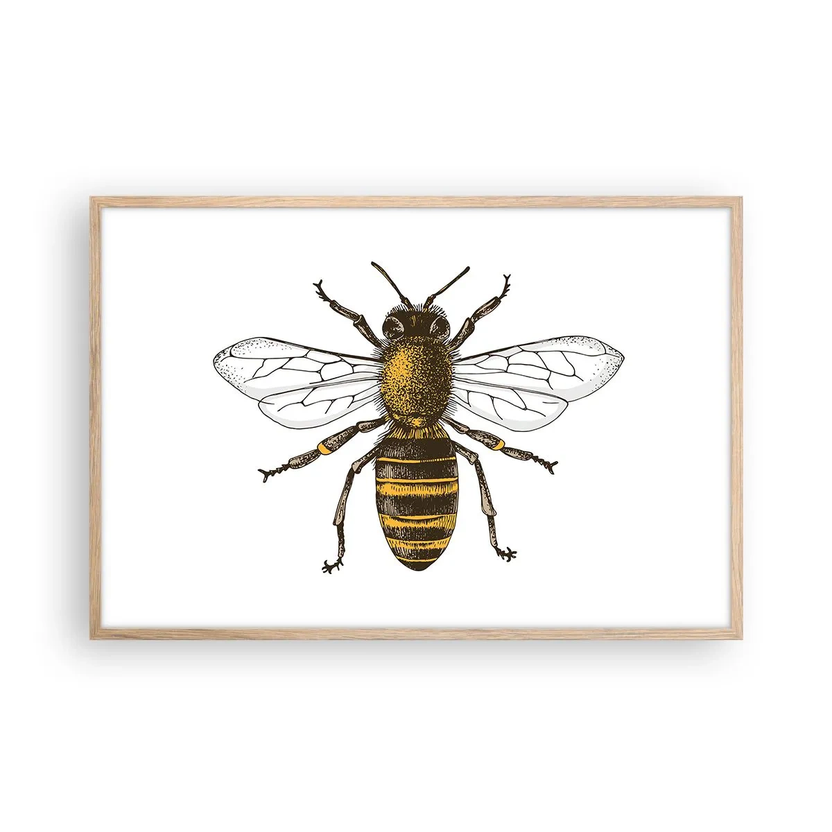 Een poster in een licht eiken lijst - Mooi en goed - 91x61 cm