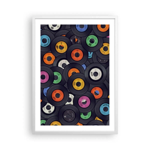 Poster in een witte lijst - De kleuren van de klassiekers - 50x70 cm