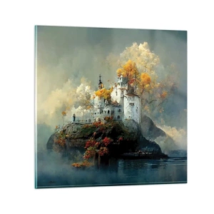 Schilderen op glas - Het begin van een romantisch verhaal - 30x30 cm