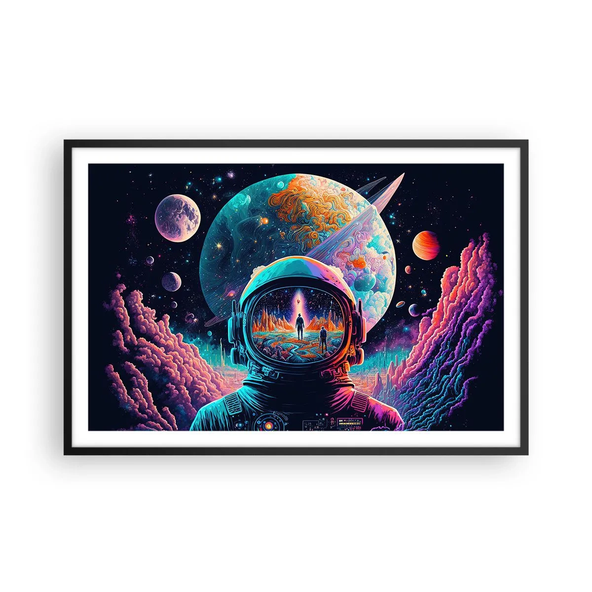 Poster in een zwarte lijst - Filosofen hebben er niet van gedroomd - 91x61 cm