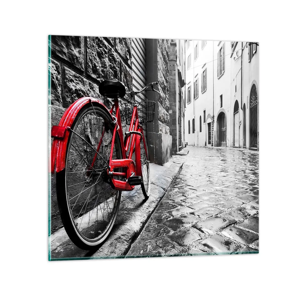 Schilderen op glas - Echte schoonheid verveelt niet - 40x40 cm