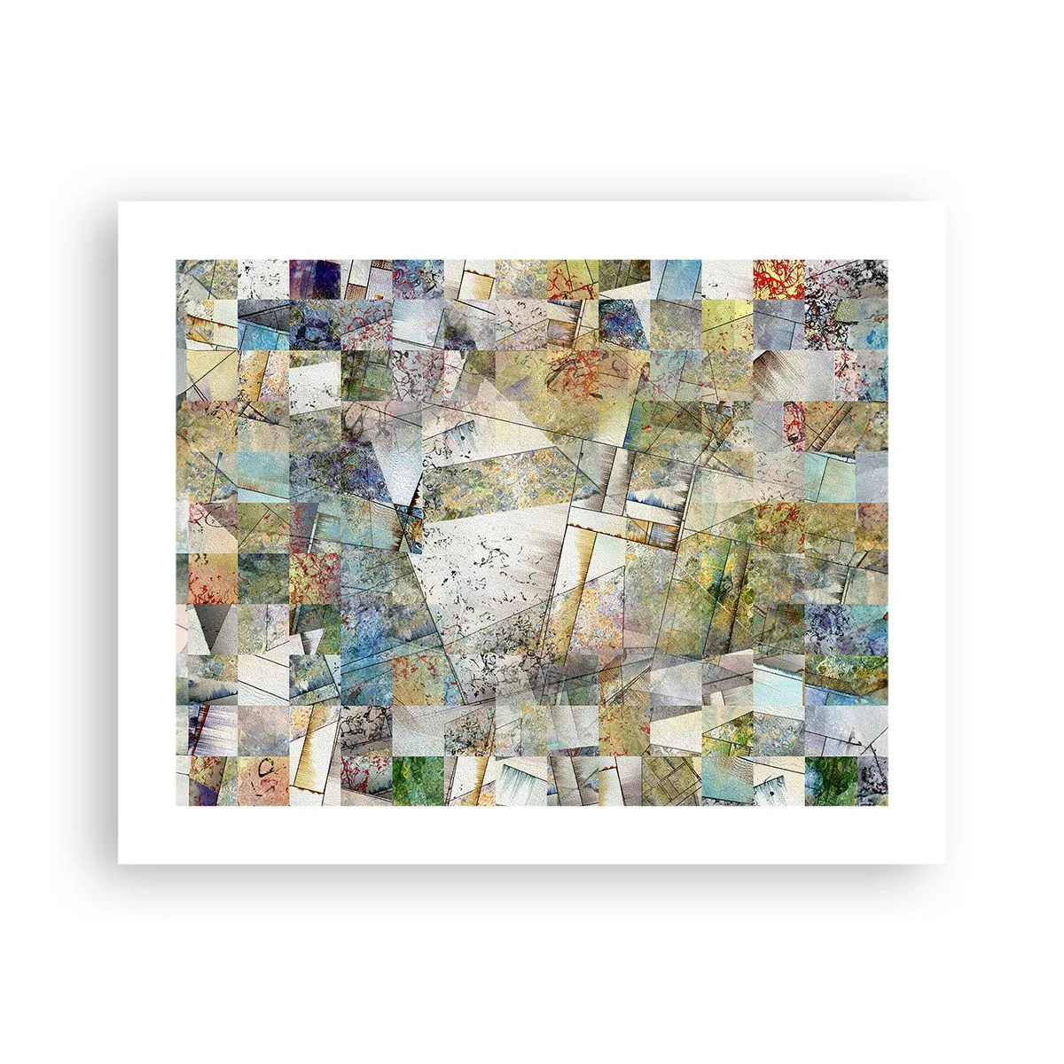 Poster - Geometrische schuifeling - 50x40 cm
