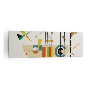 Schilderen op canvas - En de wereld lacht - 160x50 cm