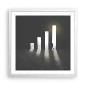 Poster in een witte lijst - Succes - impressie - 50x50 cm