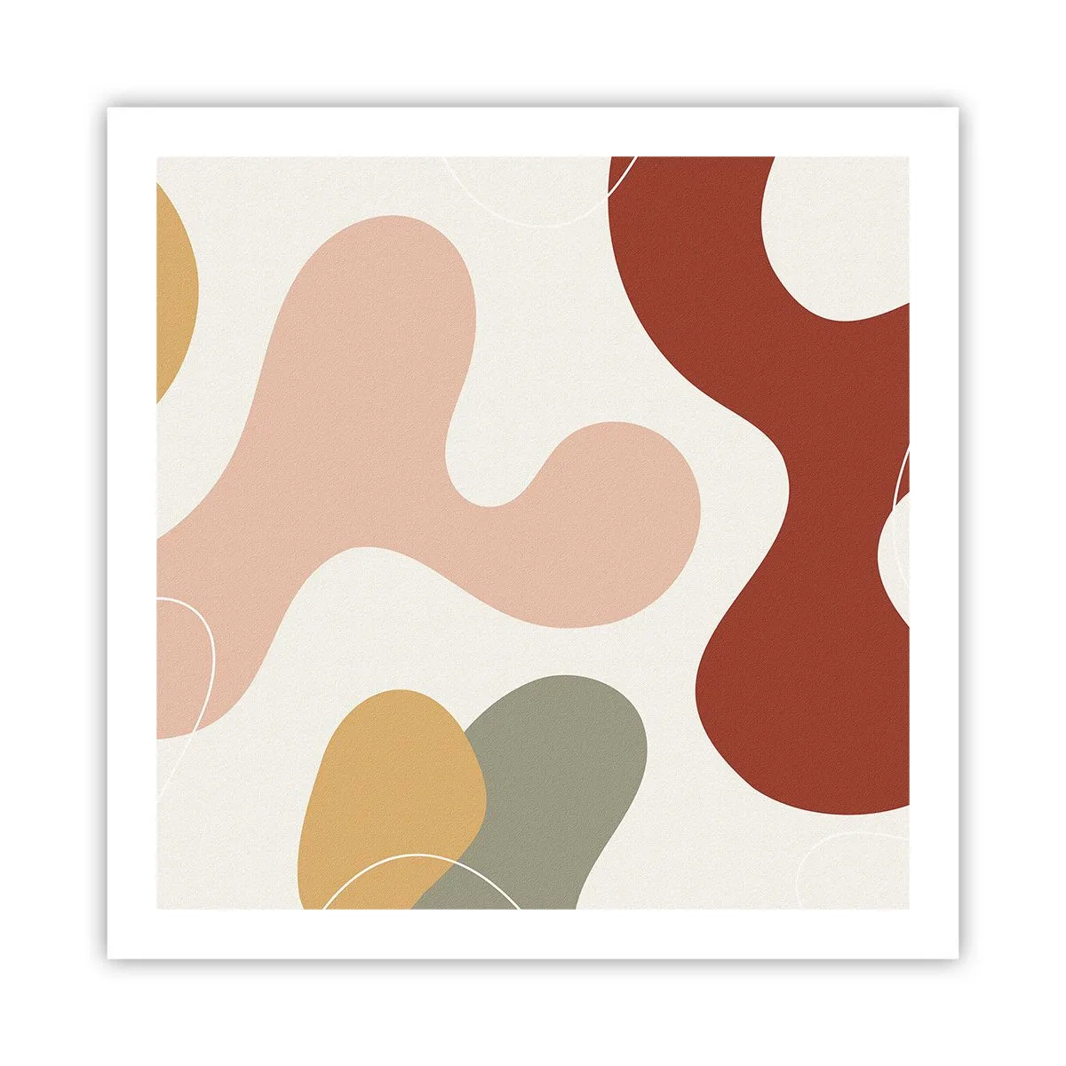 Poster - Kronkels of krullen? - 60x60 cm