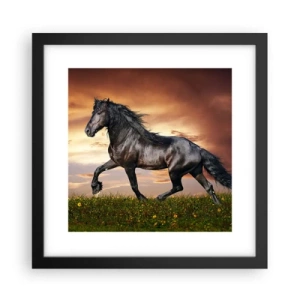 Poster in een zwarte lijst - Zwarte Prins - 30x30 cm