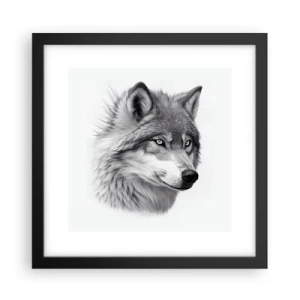 Poster in een zwarte lijst - Alfa – zonder twijfel - 30x30 cm