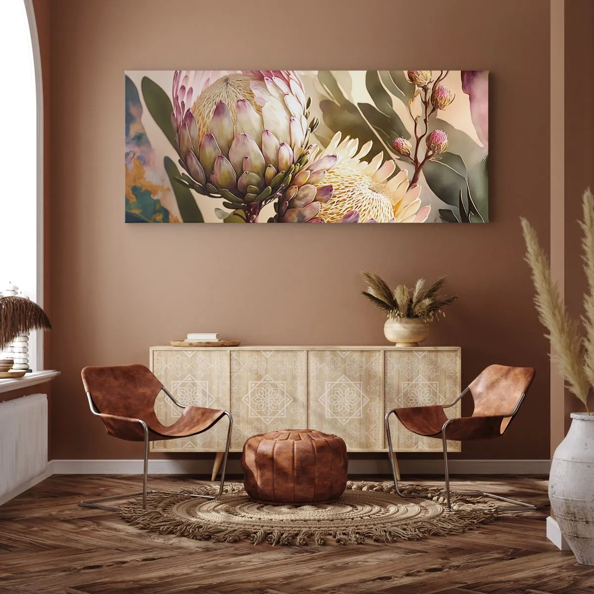 Schilderen op canvas - Teeder omarmd - 100x40 cm