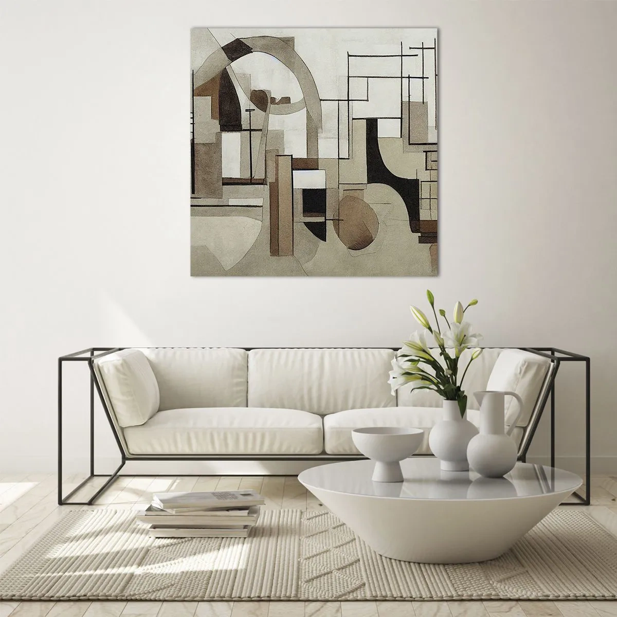 Schilderen op glas - Stadslandschap 2.0 - 50x50 cm