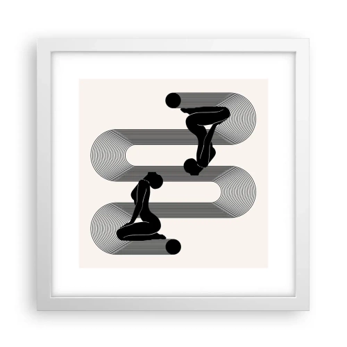 Poster in een witte lijst - Sensuele symmetrie - 30x30 cm