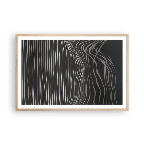 Een poster in een licht eiken lijst - Ritme en accent - 91x61 cm