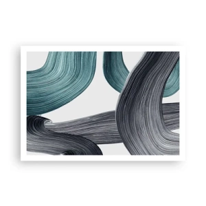 Poster - Smaragdgroene en zwarte paden - 100x70 cm