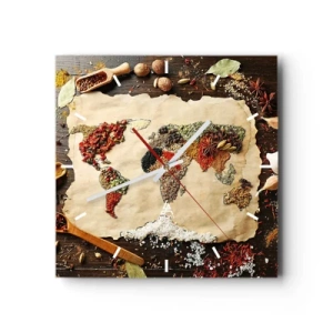 Wandklok - Klok - Alle smaken van de wereld - 40x40 cm