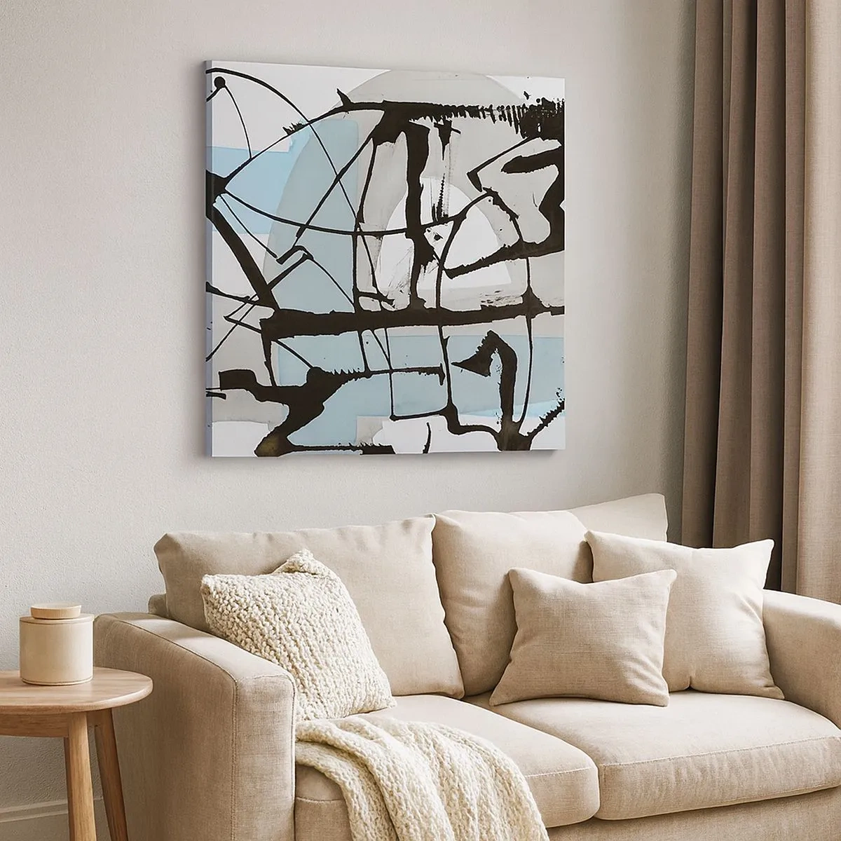 Schilderen op canvas - Toch blauw - 30x30 cm