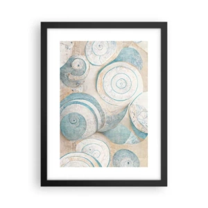 Poster in een zwarte lijst - Wat zit er in de schelp? - 30x40 cm