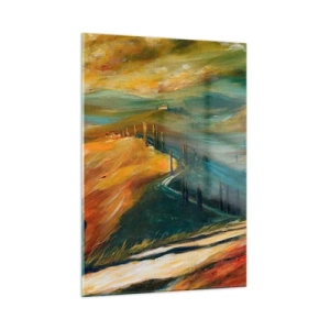 Schilderen op glas - Toscaans landschap - 50x70 cm