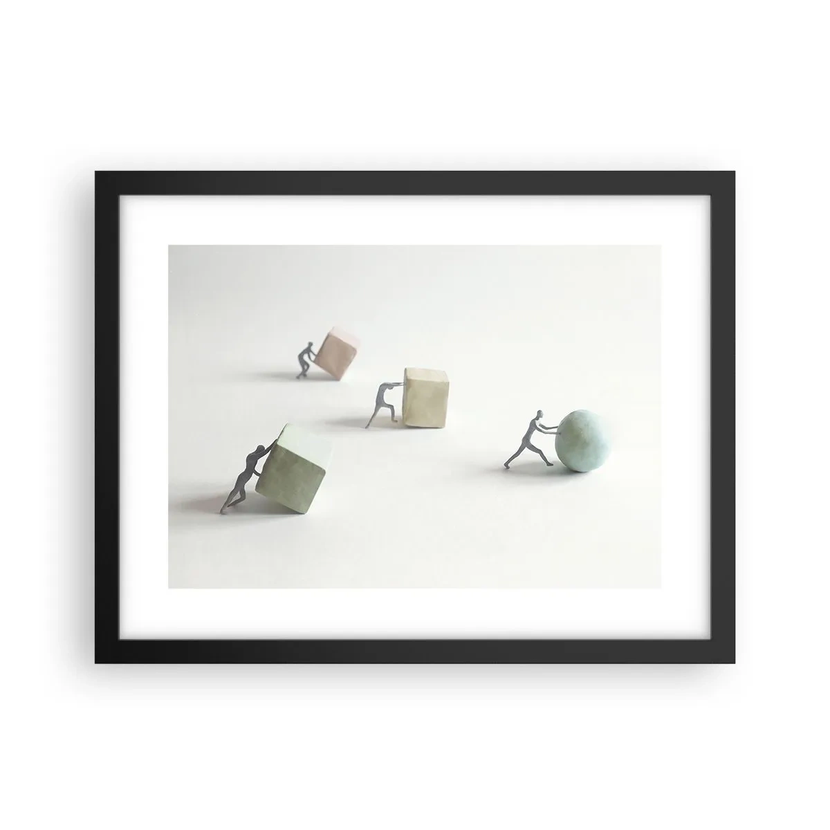 Poster in een zwarte lijst - Puur leven - 40x30 cm