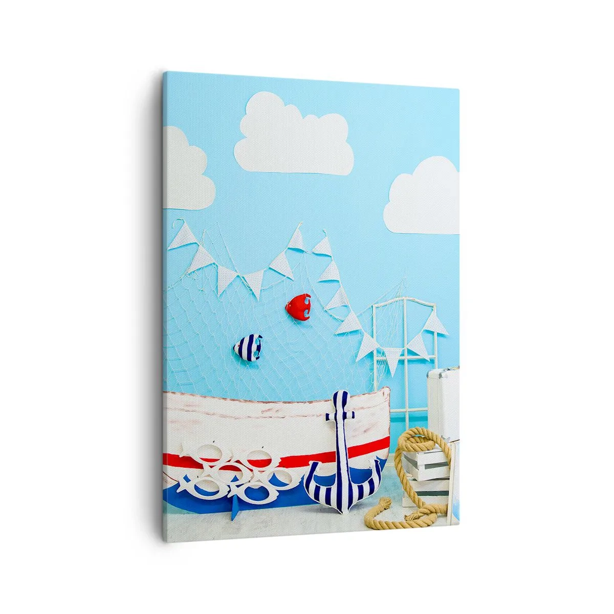 Schilderen op canvas - Het verlangen van een kind naar avontuur - 50x70 cm