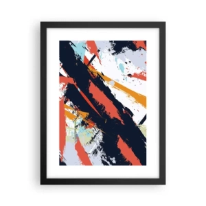 Poster in een zwarte lijst - Dynamische compositie - 30x40 cm