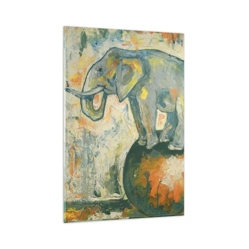 Schilderen op glas - Lang leve het circus! - 80x120 cm