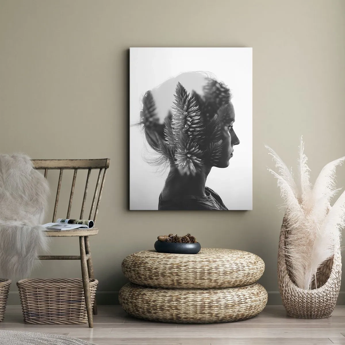 Schilderen op canvas - Vrouwe van het dennenbos - 65x120 cm