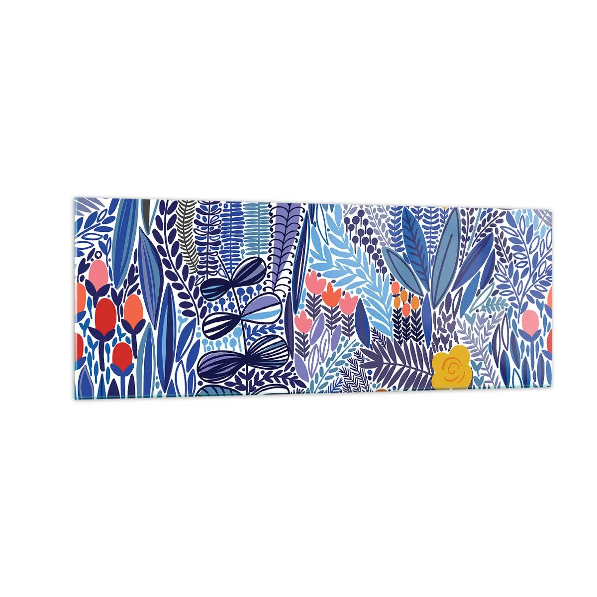 Schilderen op glas - Hawaiiaanse tuin - 140x50 cm