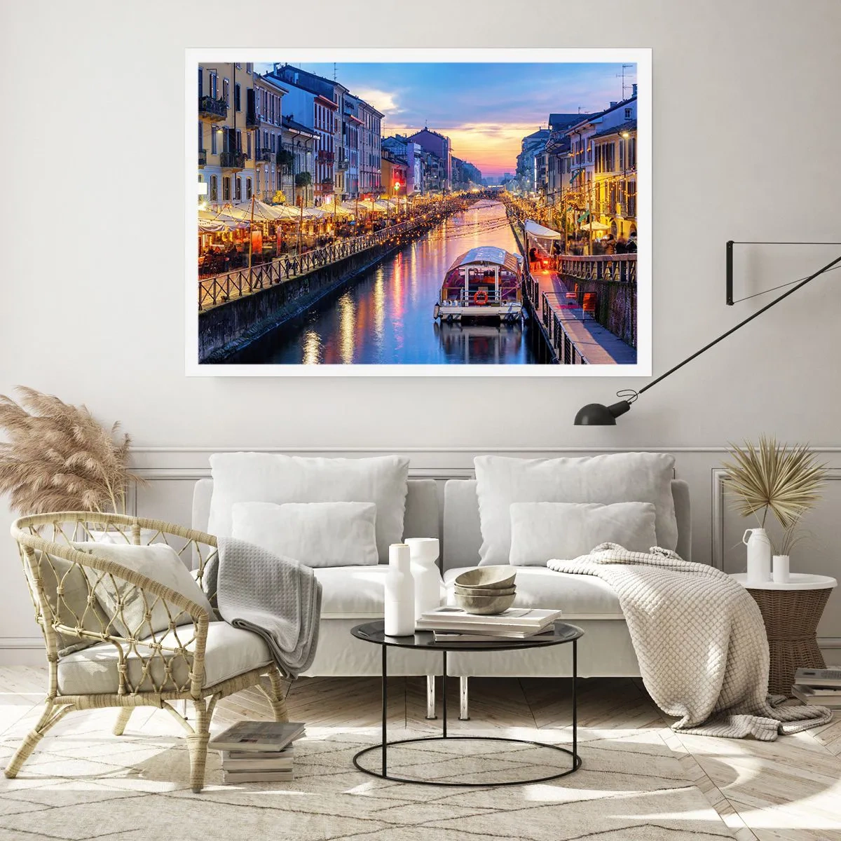 Poster - Een avond vol licht en plezier - 100x70 cm