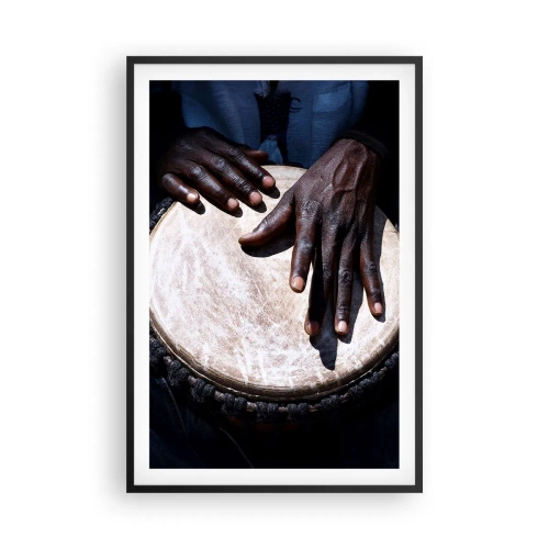 Poster in een zwarte lijst - Leef in je eigen ritme - 61x91 cm