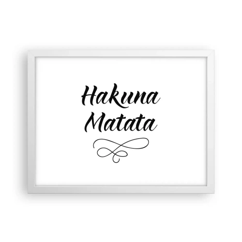 Poster in een witte lijst - Beste advies - 40x30 cm