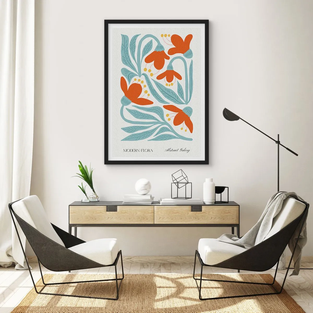 Poster in een zwarte lijst - Naar de aarde, naar de zon - 70x100 cm