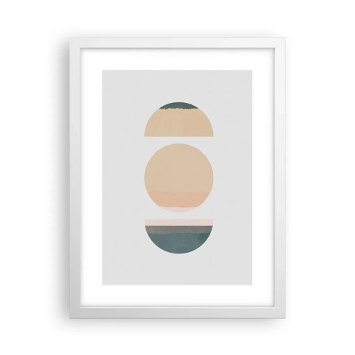 Poster in een witte lijst - Een Wiel achter een andere - 30x40 cm