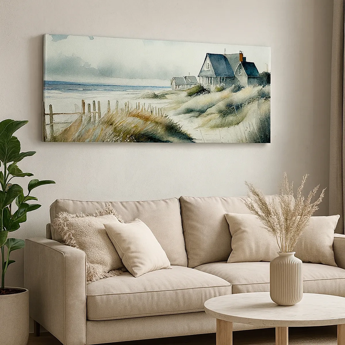 Schilderen op canvas - Weg van de drukte - 30x30 cm