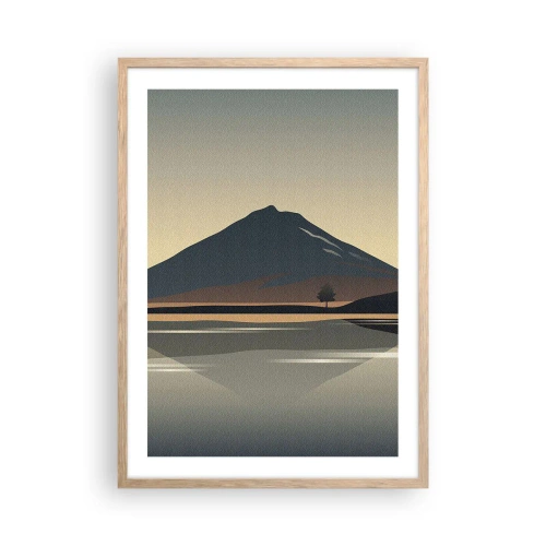 Een poster in een licht eiken lijst - Spiegelreflectie - 50x70 cm