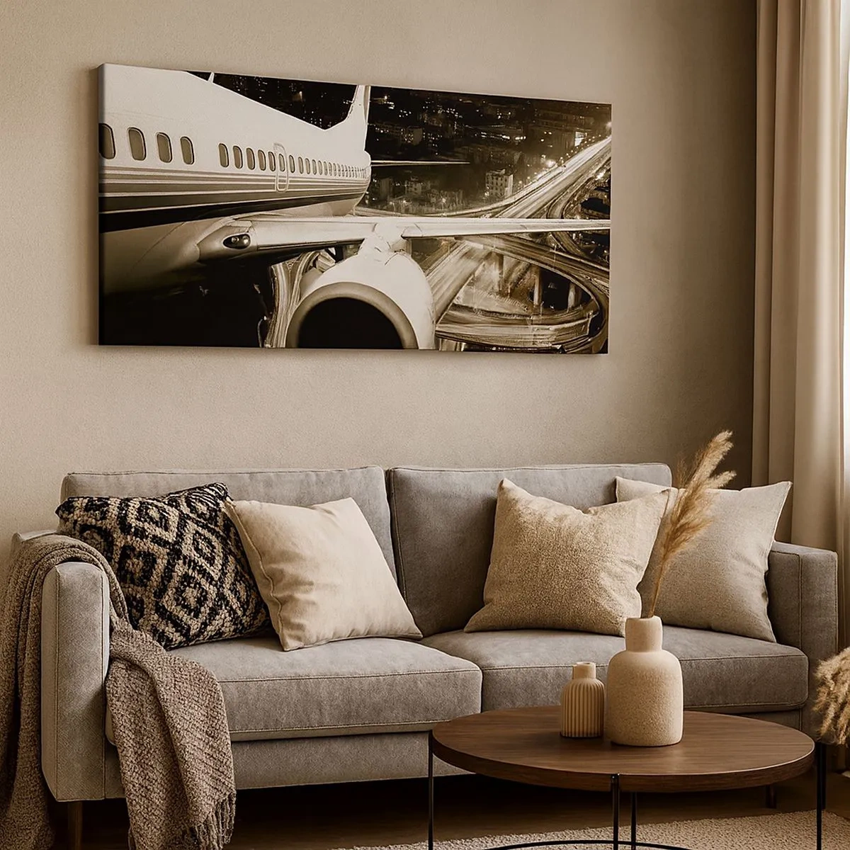 Schilderen op canvas - Vlieg de nacht in - 100x40 cm