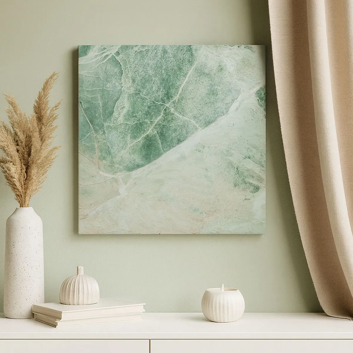 Schilderen op canvas - De nobele kou van steen - 30x30 cm