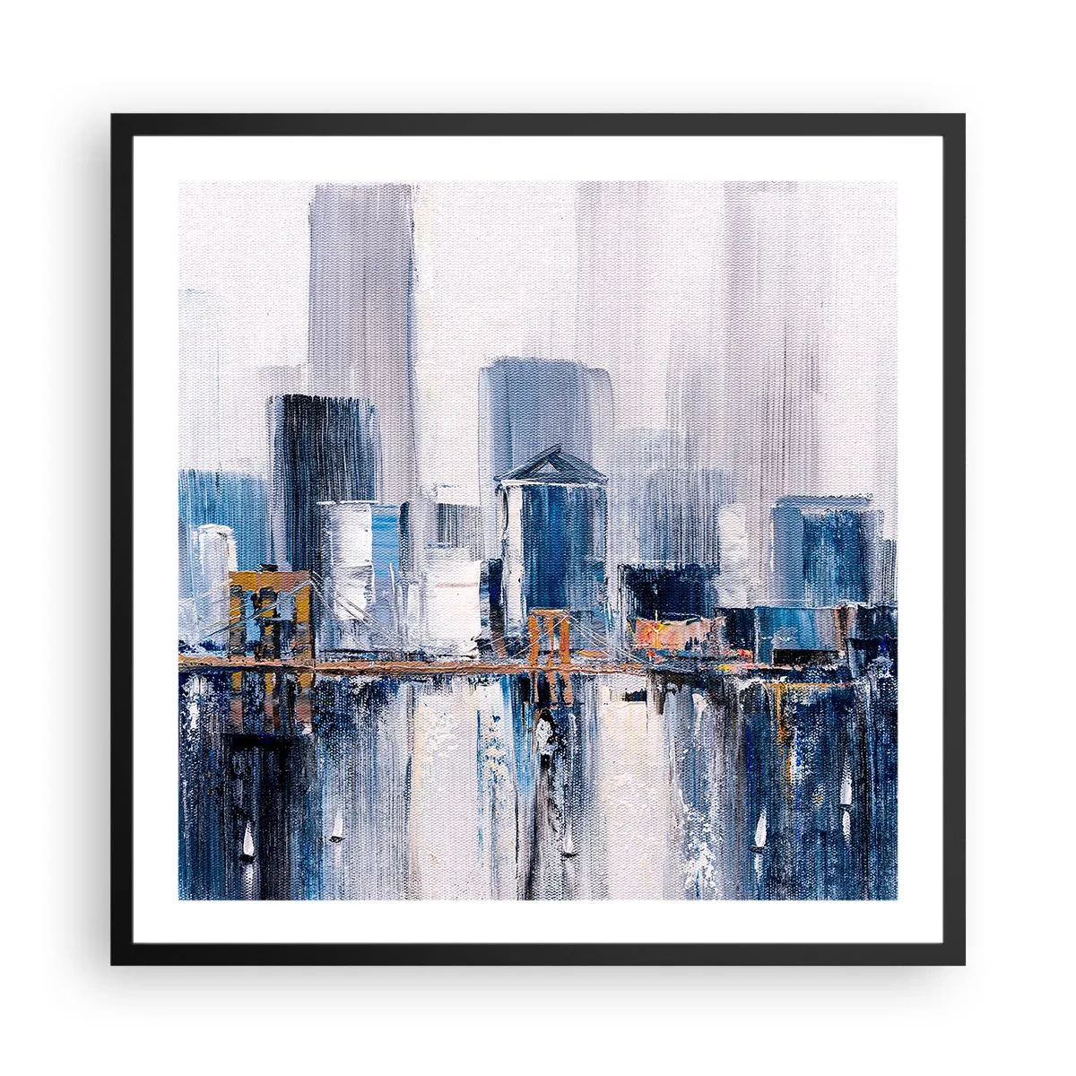 Poster in een zwarte lijst - New Yorkse impressie - 60x60 cm