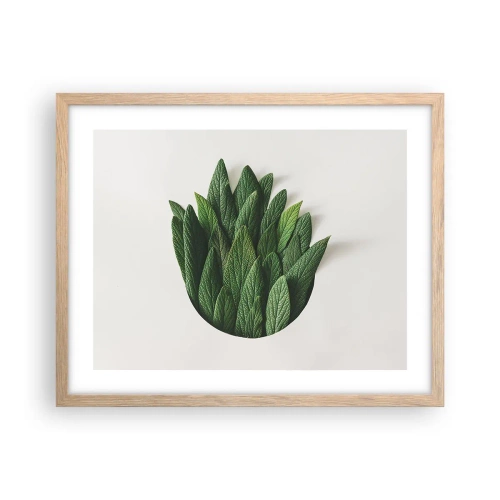 Een poster in een licht eiken lijst - Ongebreidelde nieuwsgierigheid - 50x40 cm