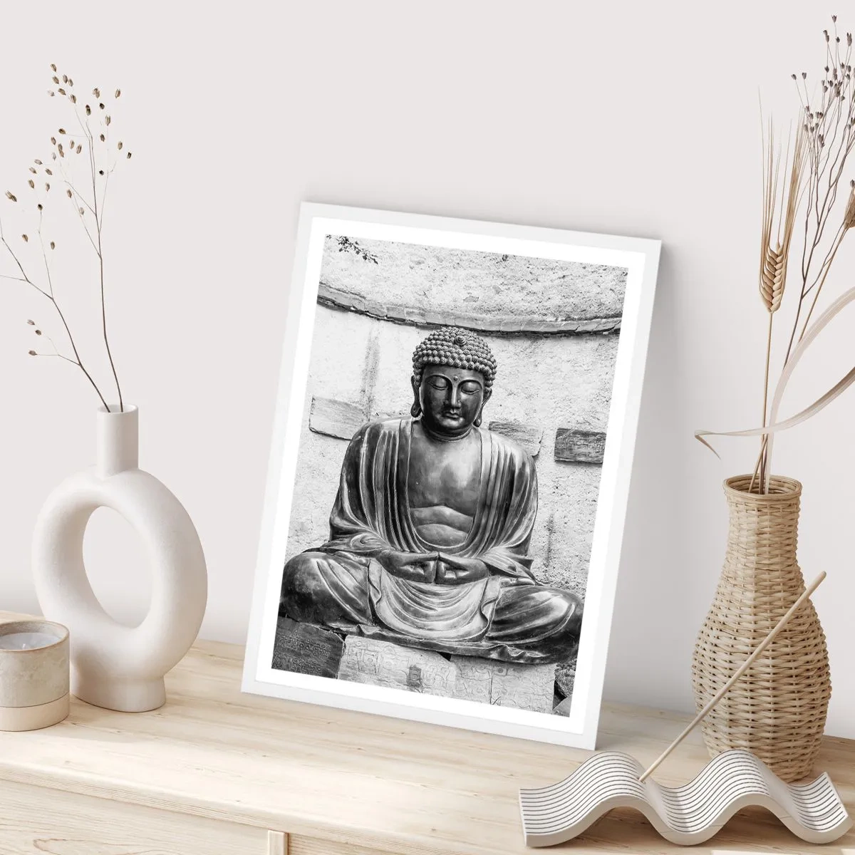 Poster in een witte lijst - Aan de bron van vrede - 40x50 cm