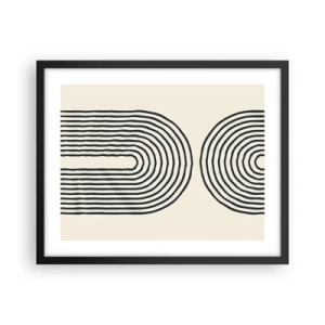 Poster in een zwarte lijst - In een ogenblik ... - 50x40 cm