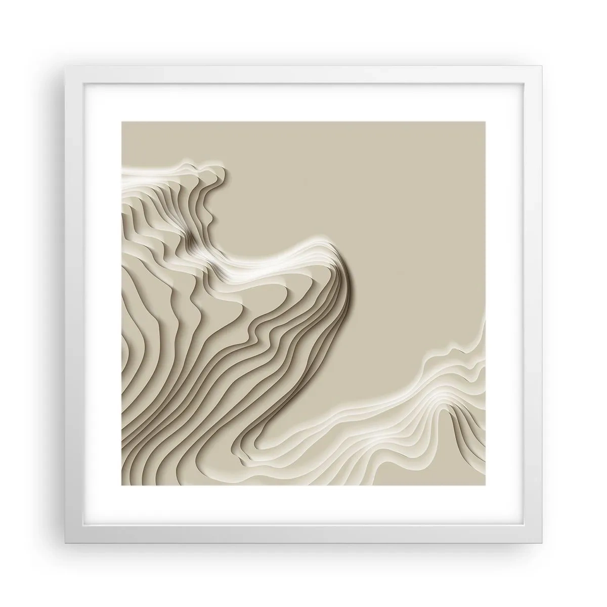 Poster in een witte lijst - Kunst topografie - 40x40 cm