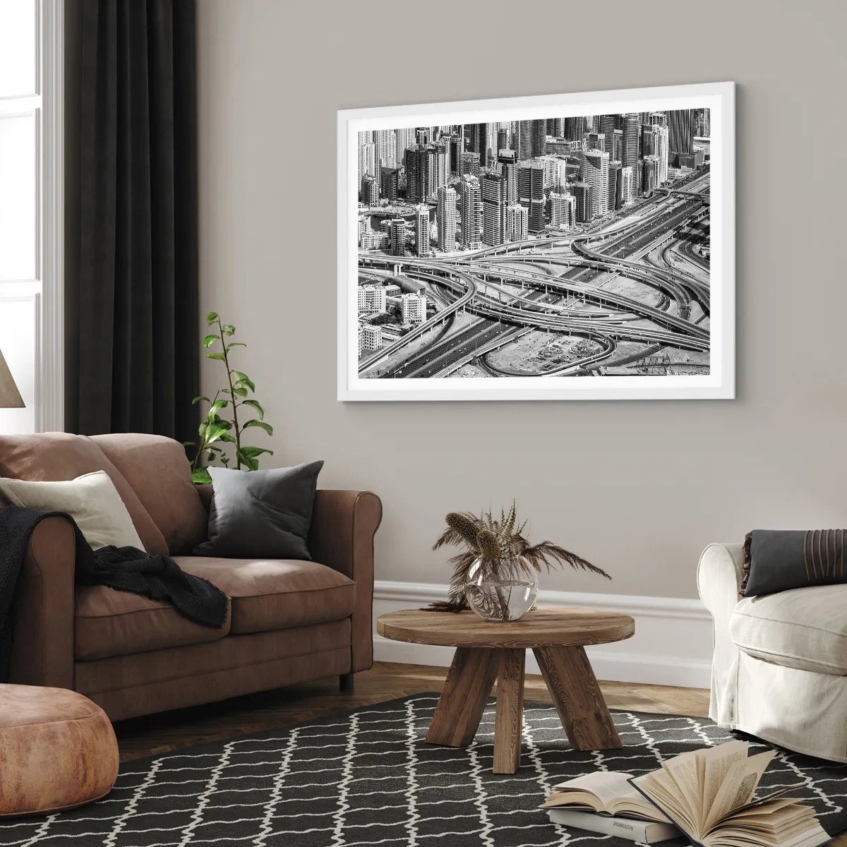 Poster in een witte lijst - Dubai - de onmogelijke stad - 40x30 cm