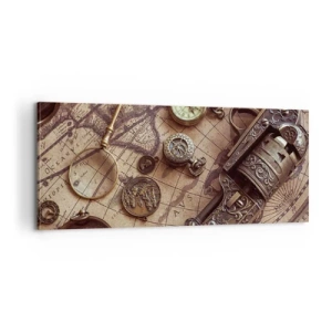 Schilderen op canvas - Avontuur roept - 100x40 cm