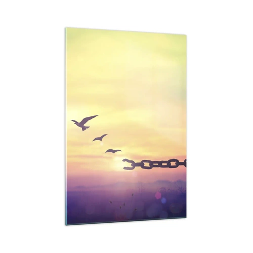 Schilderen op glas - De overwinning van vrijheid - 70x100 cm