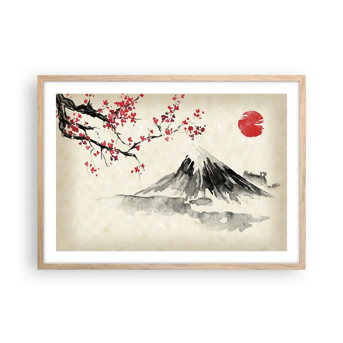 Een poster in een licht eiken lijst - Houd van Japan - 70x50 cm