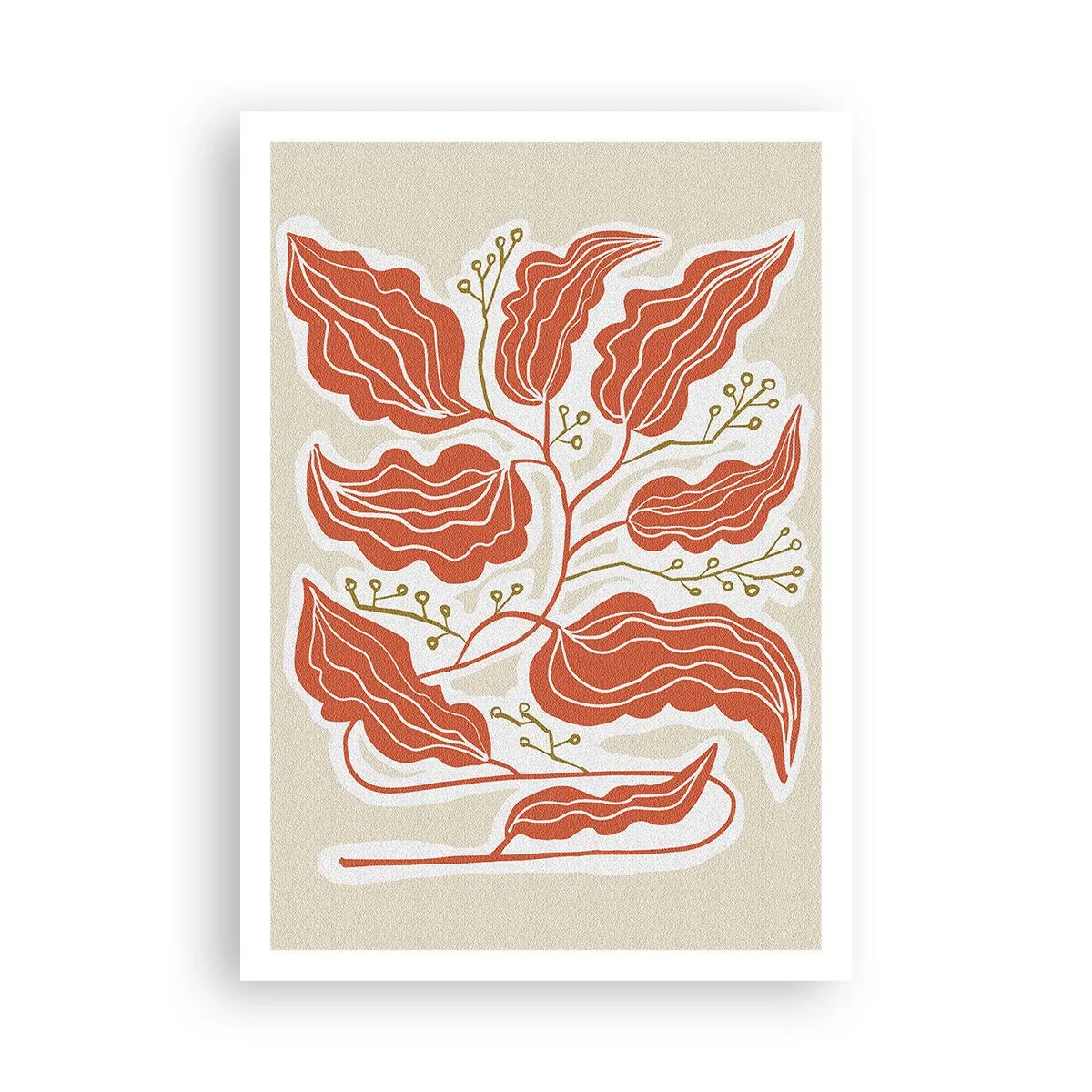 Poster - Folk en koraal - 70x100 cm