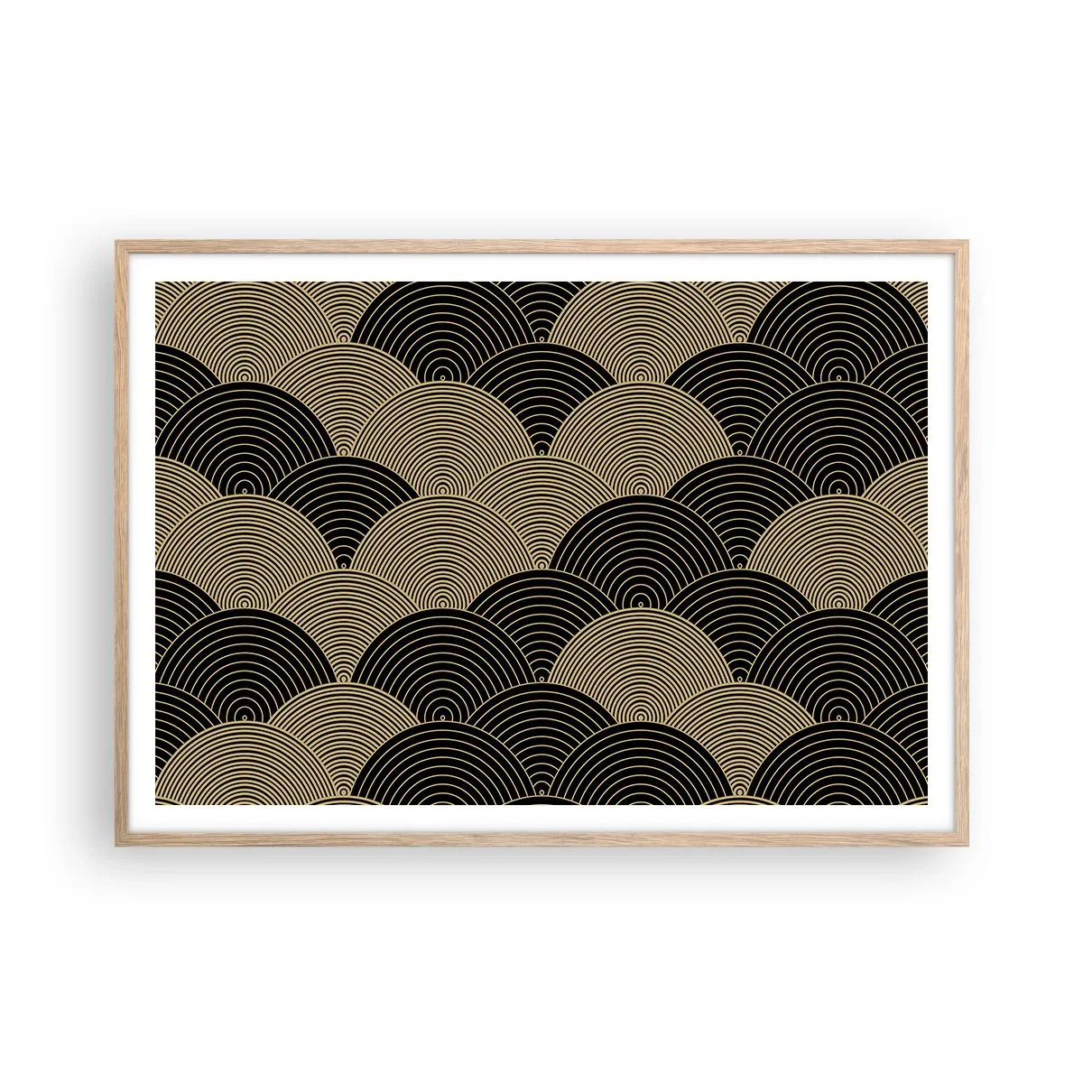 Een poster in een licht eiken lijst - Eenheid in veelheid - 100x70 cm